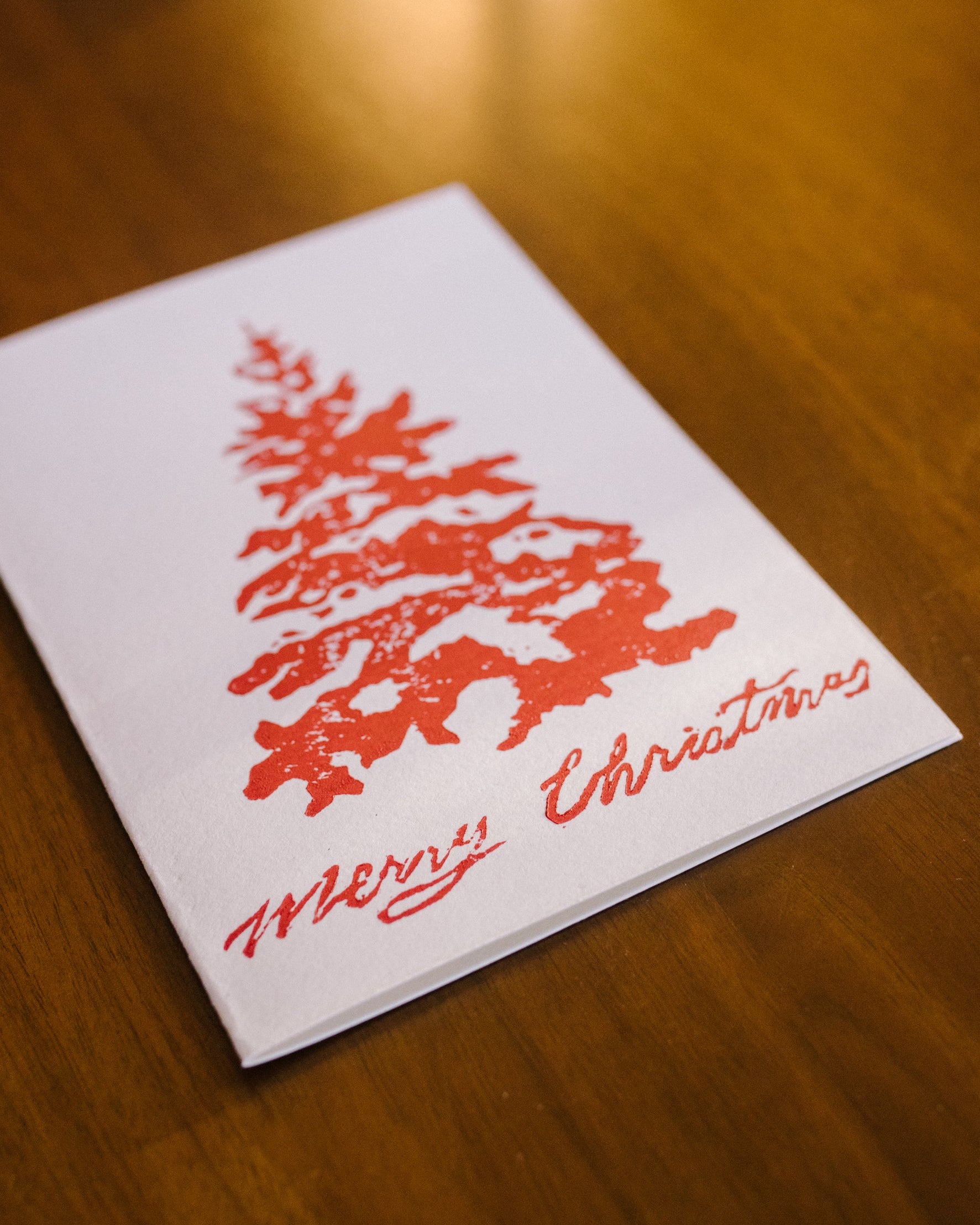 Hand-Printed Christmas Card